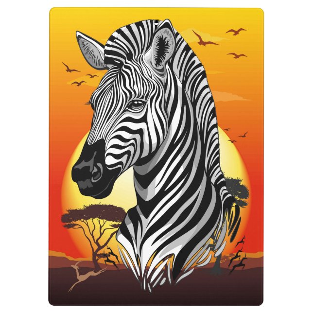 Zebra African Savanna Wild Animal Clipboard (Back)