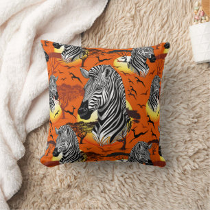 Zebra African Savanna Wild Animal Cushion