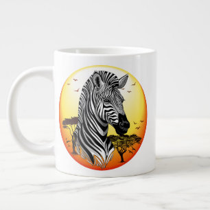 Zebra African Savanna Wild Animal Large Coffee Mug