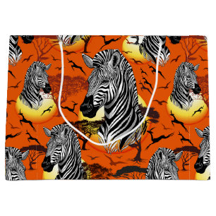 Zebra African Savanna Wild Animal Large Gift Bag