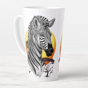 Zebra African Savanna Wild Animal Latte Mug