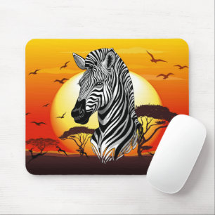 Zebra African Savanna Wild Animal Mouse Mat