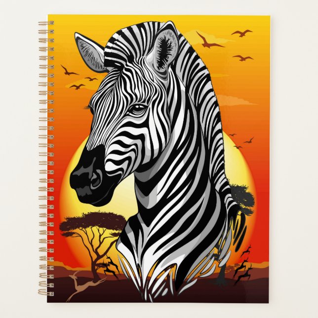 Zebra African Savanna Wild Animal Planner (Front)