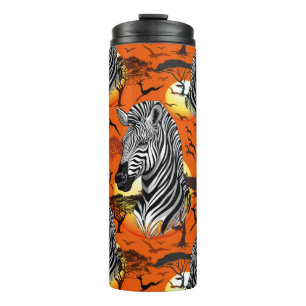 Zebra African Savanna Wild Animal Thermal Tumbler