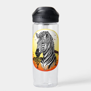 Zebra African Savanna Wild Animal Water Bottle