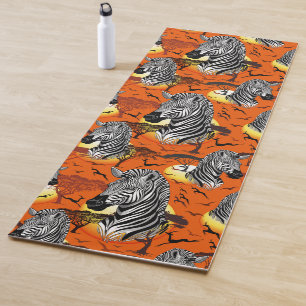 Zebra African Savanna Wild Animal Yoga Mat