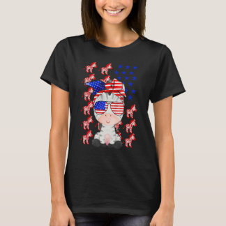 Zebra American Flag Zebra Patriotic 4th Of July T-Shirt