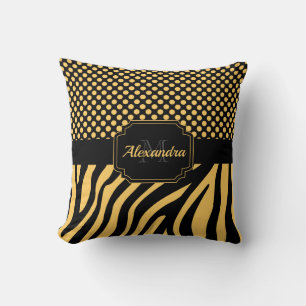 Zebra and Dots Cushion