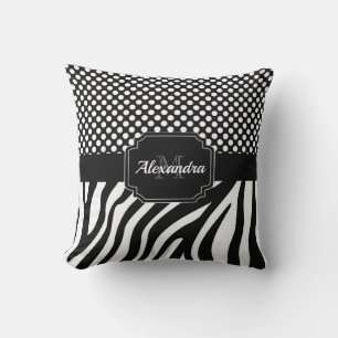 Zebra and Dots Cushion