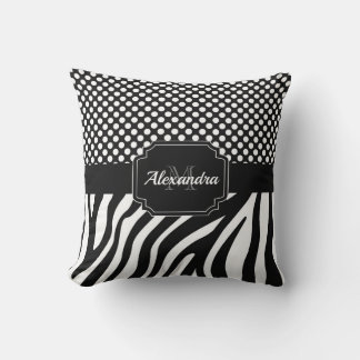 Zebra and Dots Cushion