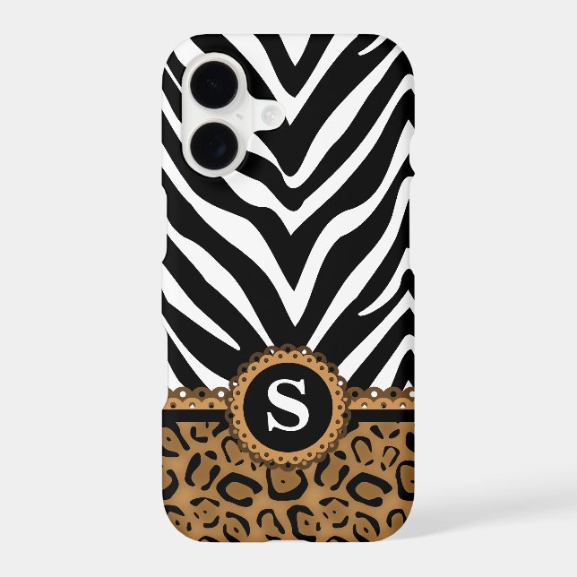 Zebra and Leopard Monogram (Back)