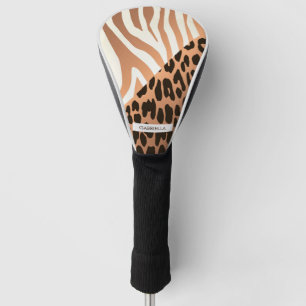 Zebra and Leopard Print Golf Head Cover
