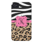 Zebra and Leopard Print Personalised Monogram