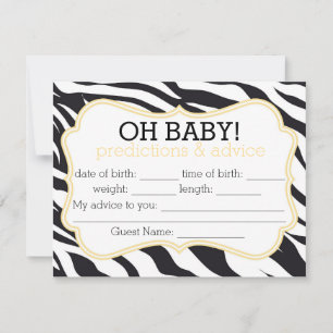 Zebra and Yellow Chevron Predictions & Advice Card