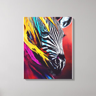 Zebra  Animal Discovery Adventure Nature Planet  Canvas Print