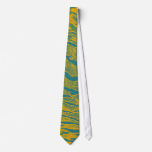 Zebra animal fur 3 tie