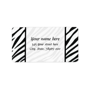 Zebra animal print Address Labels