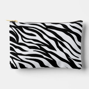 Zebra Animal Print Black and White Safari  Accessory Pouch