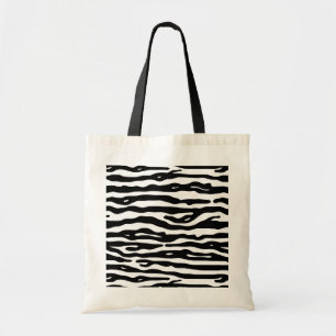 Zebra Animal Print Black White Stripes Pattern Tote Bag