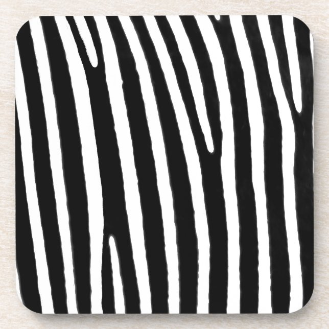 Zebra animal print coaster (Front)