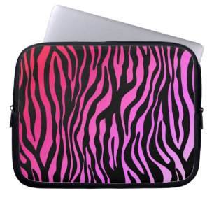 Zebra Animal Print laptop sleeve pink red