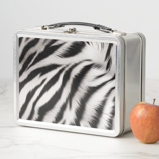 Zebra Animal Print Metal Lunch Box (In Situ)