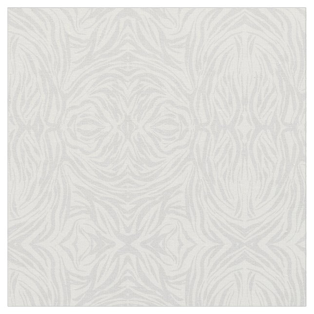 zebra animal print neutral grey stripe  fabric (Close Up)