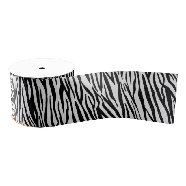 Zebra Animal Print Ribbon Grosgrain Ribbon (Spool)