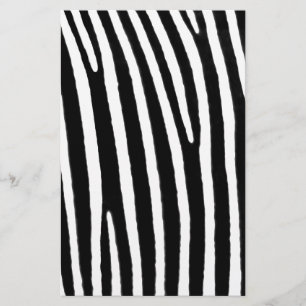 Zebra animal print stationery