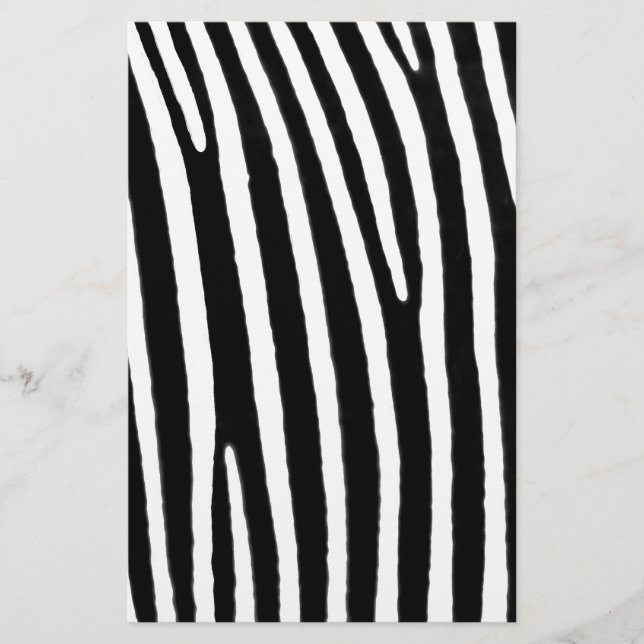 Zebra animal print stationery (Front)