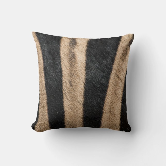 ZEBRA ANIMAL PRINT STRIPE CUSHION (Front)