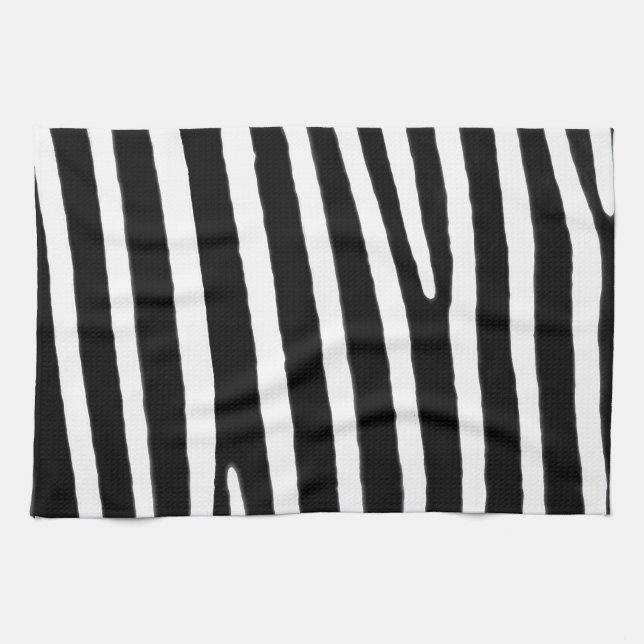 Zebra animal print tea towel (Horizontal)