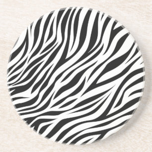 Zebra Animal Skin Print Pattern-15391 Coaster