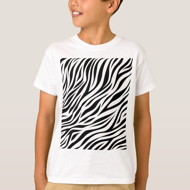 Zebra Animal Skin Print Pattern-15391 T-Shirt (Front)