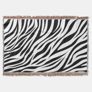 Zebra Animal Skin Print Pattern-15391 Throw Blanket
