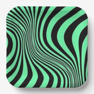 Zebra Animal Skin Texture Pattern-88 Paper Plate