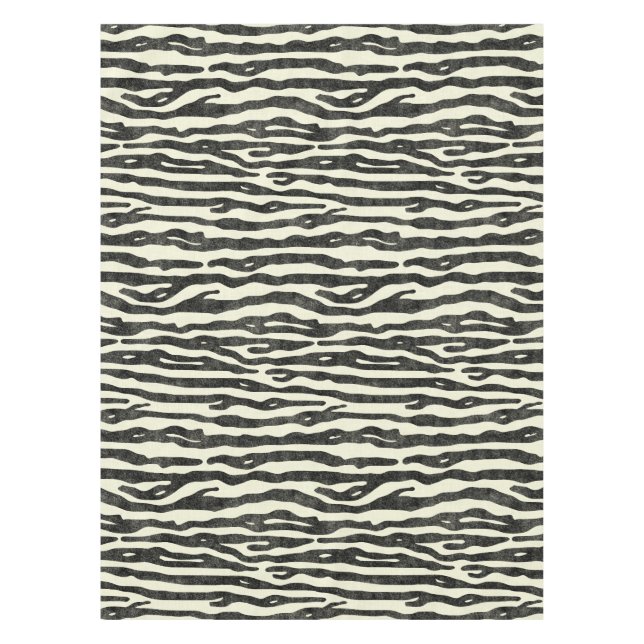 Zebra Animal Striped Pattern Stylish Tablecloth (Front)
