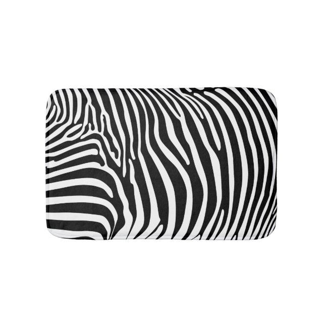 Zebra Animalprint Bath Mat (Front)