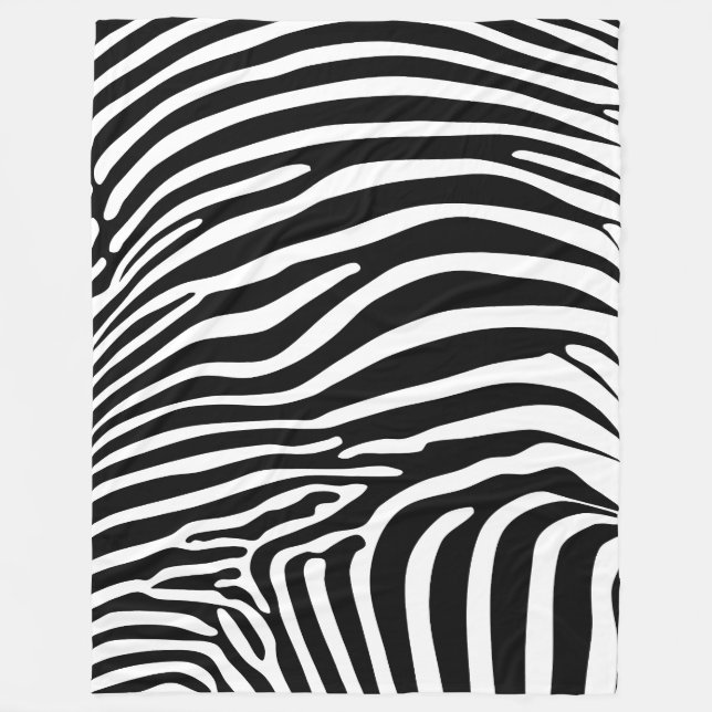 Zebra Animalprint Fleece Blanket (Front)