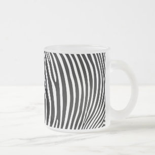 Zebra Animalprint Frosted Glass Coffee Mug