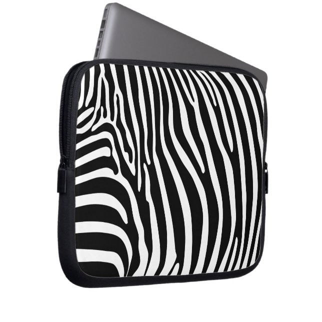 Zebra Animalprint Laptop Sleeve (Front Right)