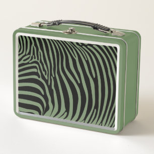 Zebra Animalprint Metal Lunch Box