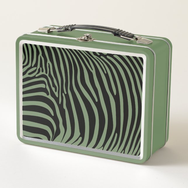 Zebra Animalprint Metal Lunch Box (Front)