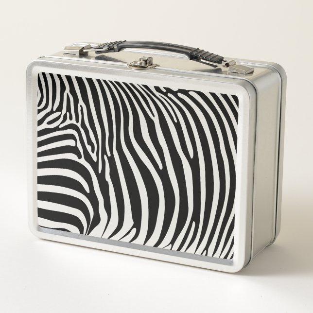 Zebra Animalprint Metal Lunch Box (Front)