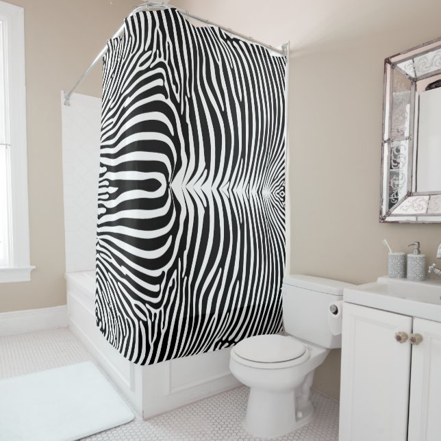 Zebra Animalprint Shower Curtain (In Situ)