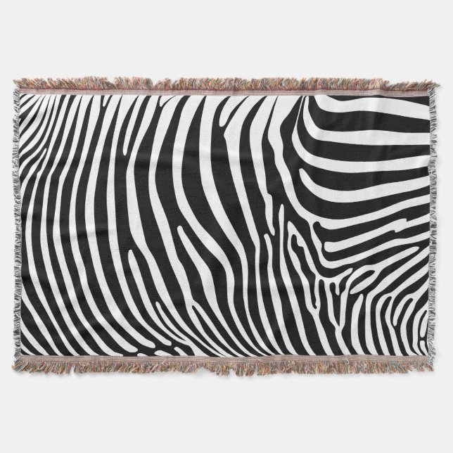 Zebra Animalprint Throw Blanket (Front)