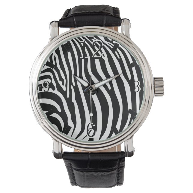 Zebra Animalprint Watch (Front)