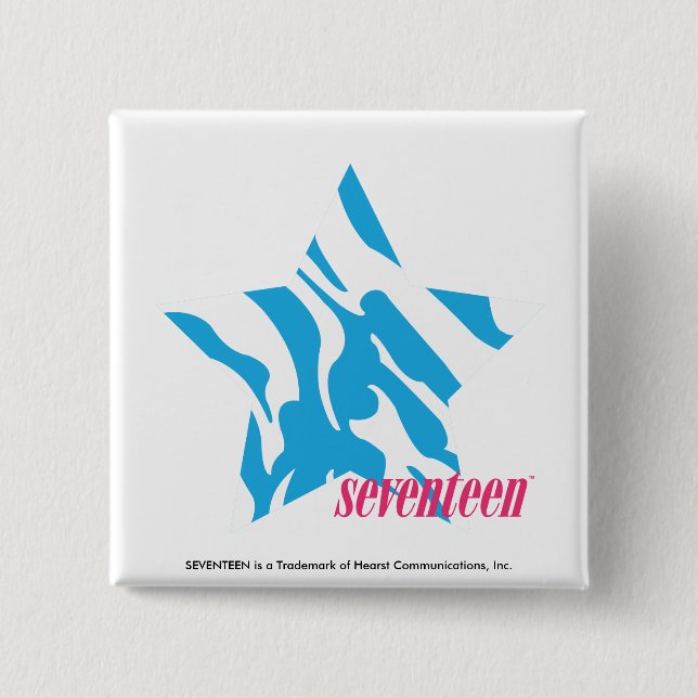 Zebra Aqua 3 15 Cm Square Badge (Front)