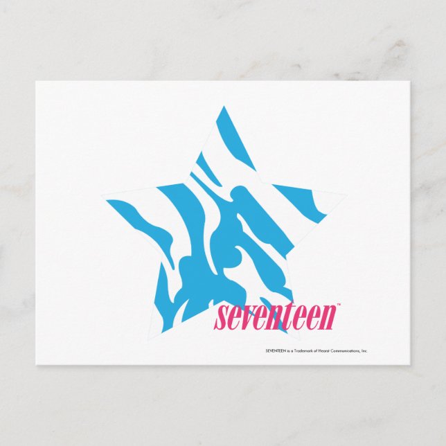 Zebra Aqua 3 Postcard (Front)