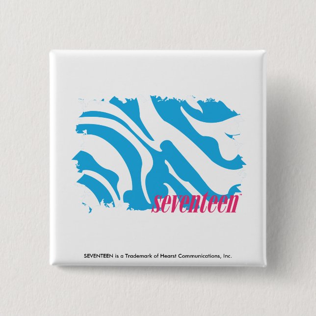 Zebra Aqua 4 15 Cm Square Badge (Front)